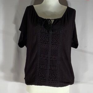 Democracy Freedom Black Blouse